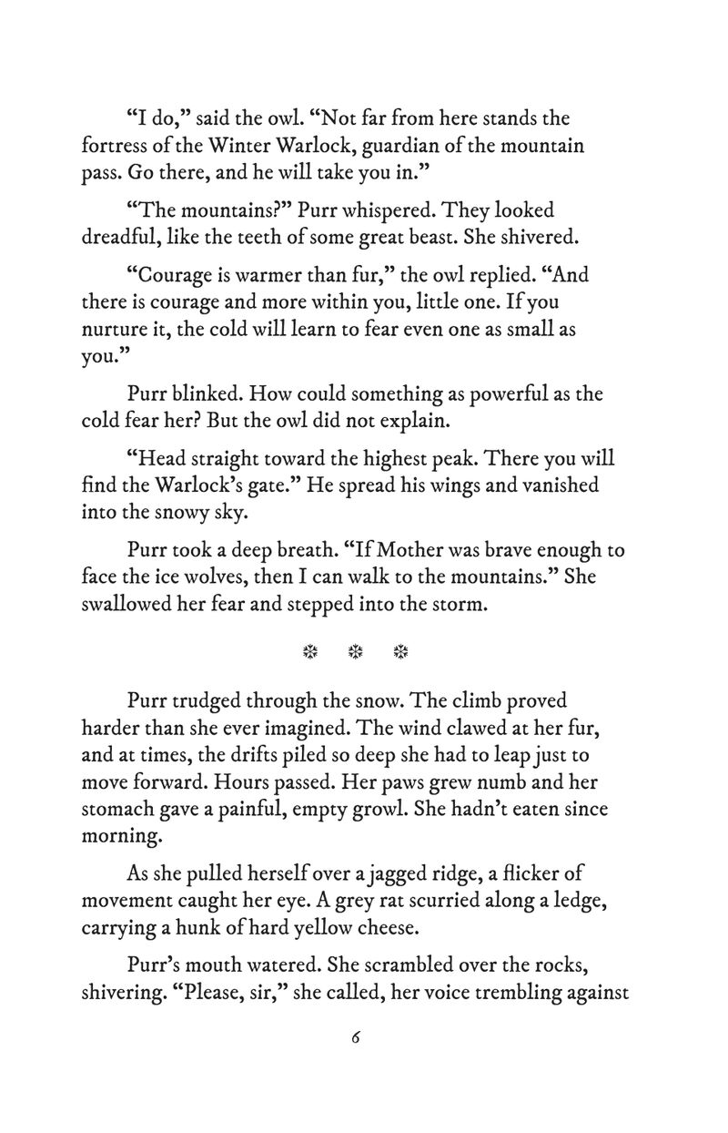 The second page of Purr and the Winter Warlock